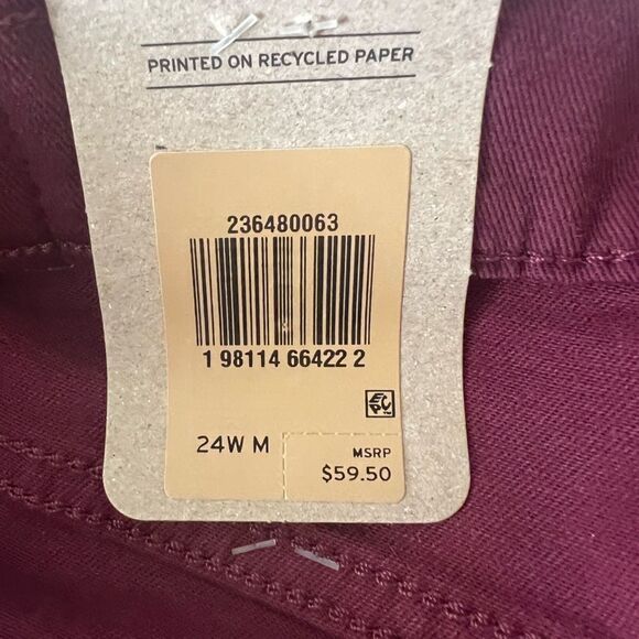 Levi's Plus Classic Straight Jeans Windsor Wine- Size 24W - Picture 11 of 13